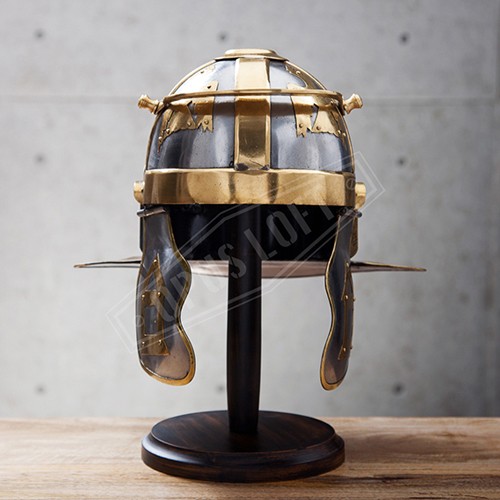 復古羅馬帝王頭盔 (含立架) 餐廳民宿金屬擺飾 戰士騎士飾品 IR80651 OPUS純真年代