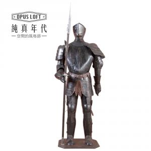 中世紀復古 暗黑盔甲武士擺飾 餐廳民宿金屬工藝 戰士騎士盔甲鎧甲模型 KB-02 OPUS純真年代