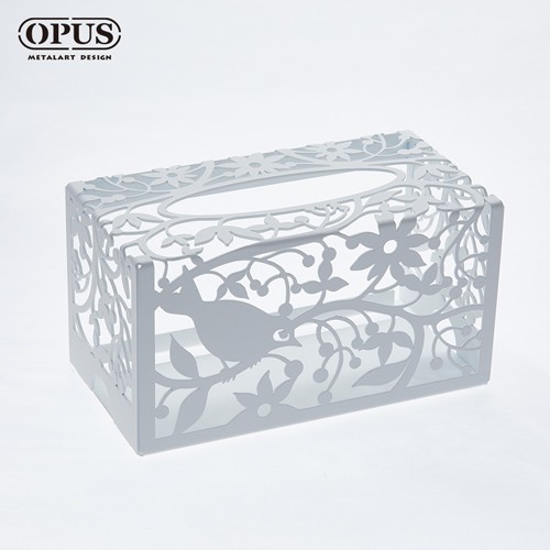OPUS 金屬工藝 鵲上林梢面紙盒 抽取式面紙套 收納盒 桌面客廳收納 TI-Ma08