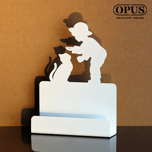 OPUS東齊金工 歐式鐵藝 童伴名片座 高級名片架 會展用品 金屬商務名片盒 CA-bo16