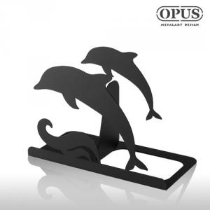 OPUS 歐式鐵藝書擋 海豚書架 金屬立書夾 書本收納架 桌上型 文件架 NE-De08