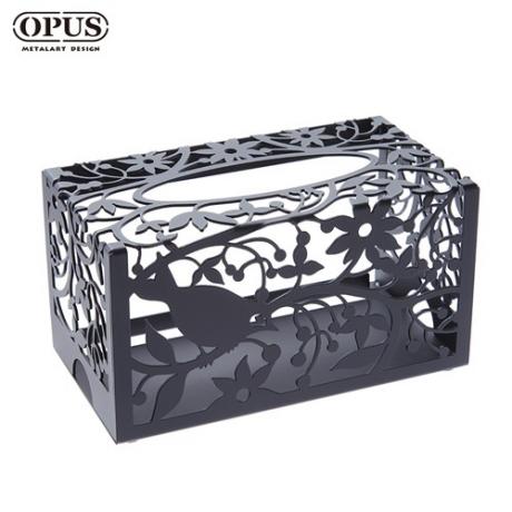 OPUS 金屬工藝 鵲上林梢面紙盒 抽取式面紙套 收納盒 桌面客廳收納 TI-Ma08
